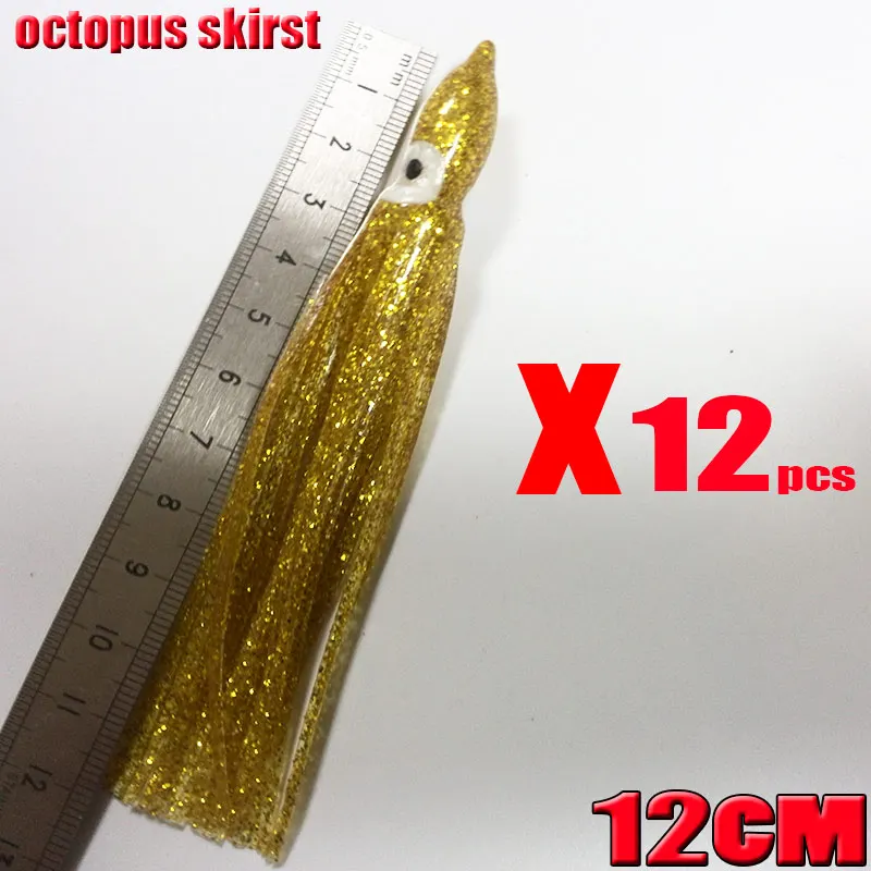 2024 faldas de pesca sotf de pulpo, 26 tipos de pesca, usted elige cada tipo, 12 unids/lote, la longitud es de 12CM - imagen 3