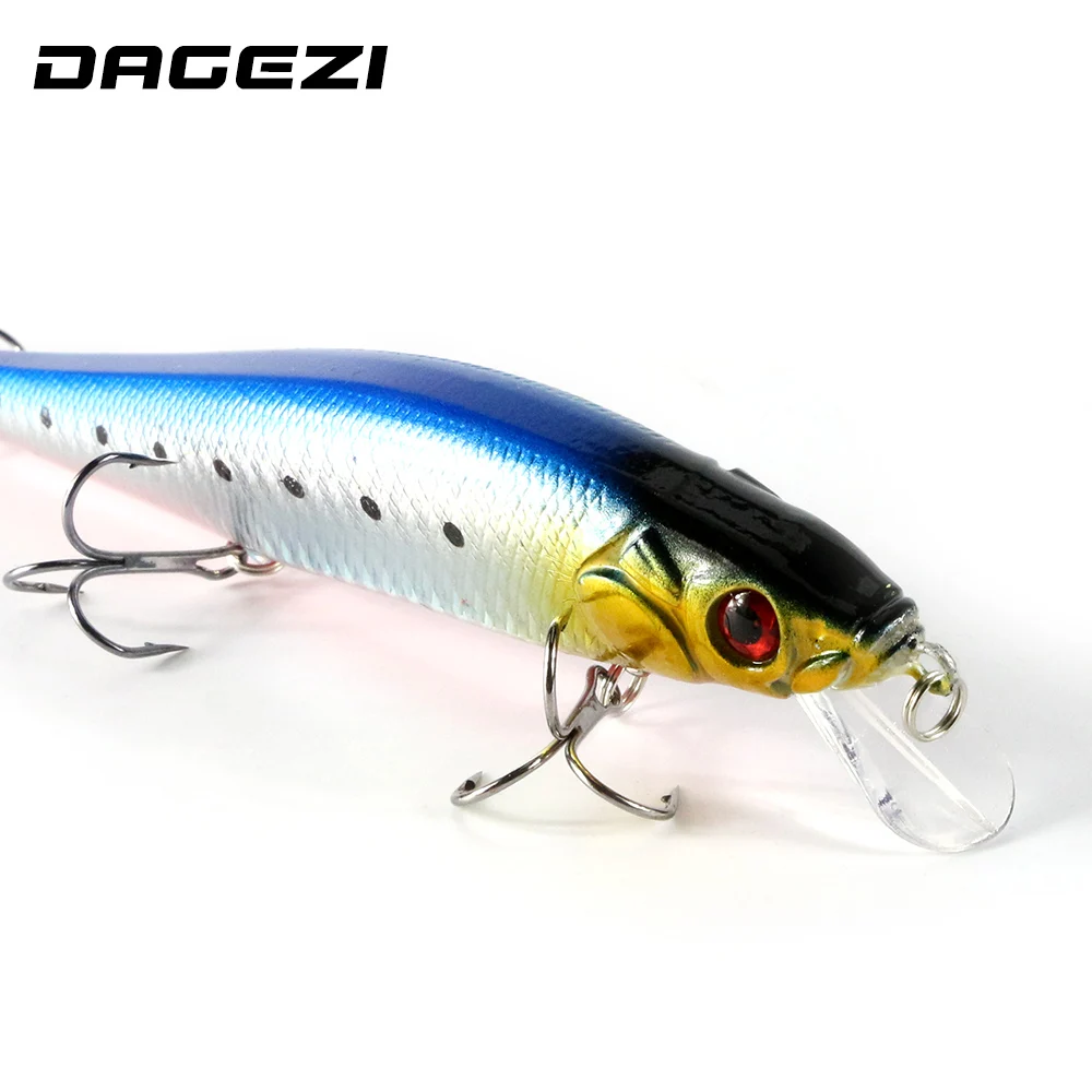 DAGEZI-señuelo duro de pesca, anzuelo grande de 3 ganchos, 16CM/23G, 5 unids/lote, aparejos de pesca de lubina, wobbler artificial - imagen 3