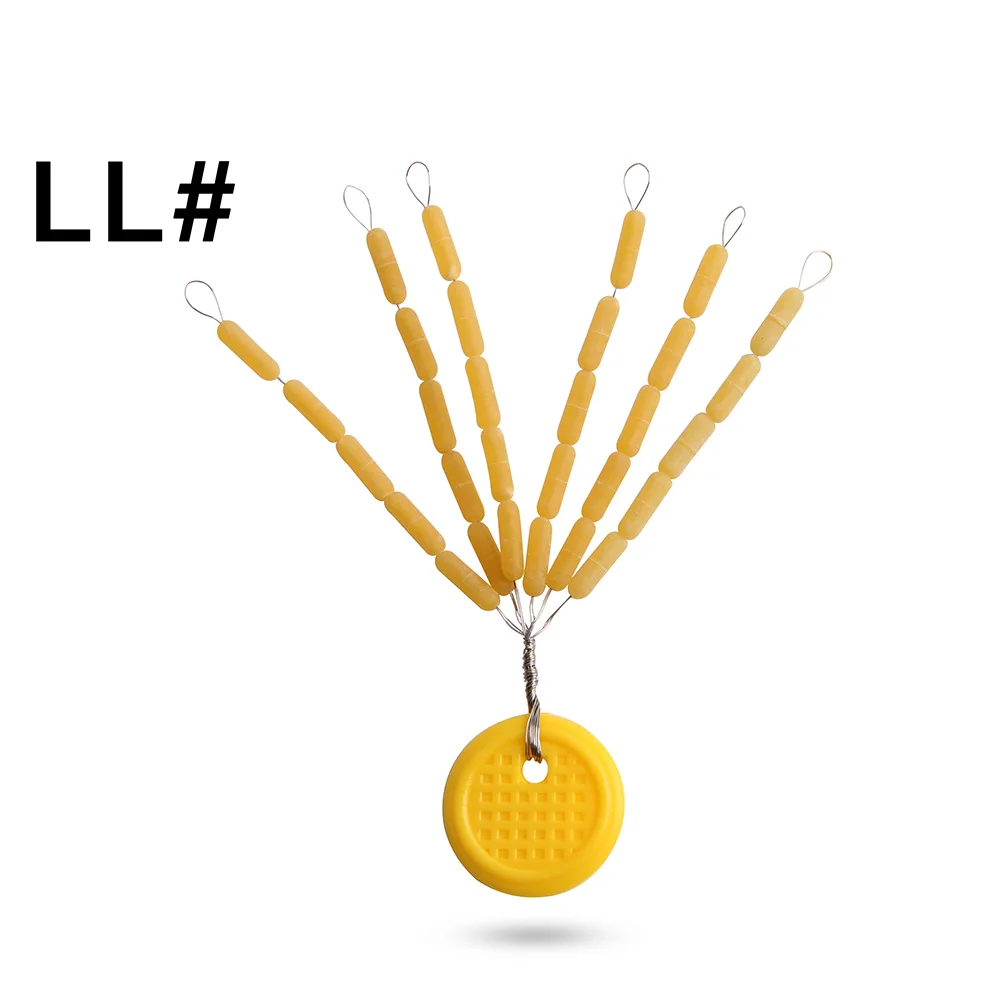 Hyanea 210 unids/lote cilindro de goma Flotador para paradas espacio frijoles tapón Bobber línea de conector para aparejos de pesca - imagen 5