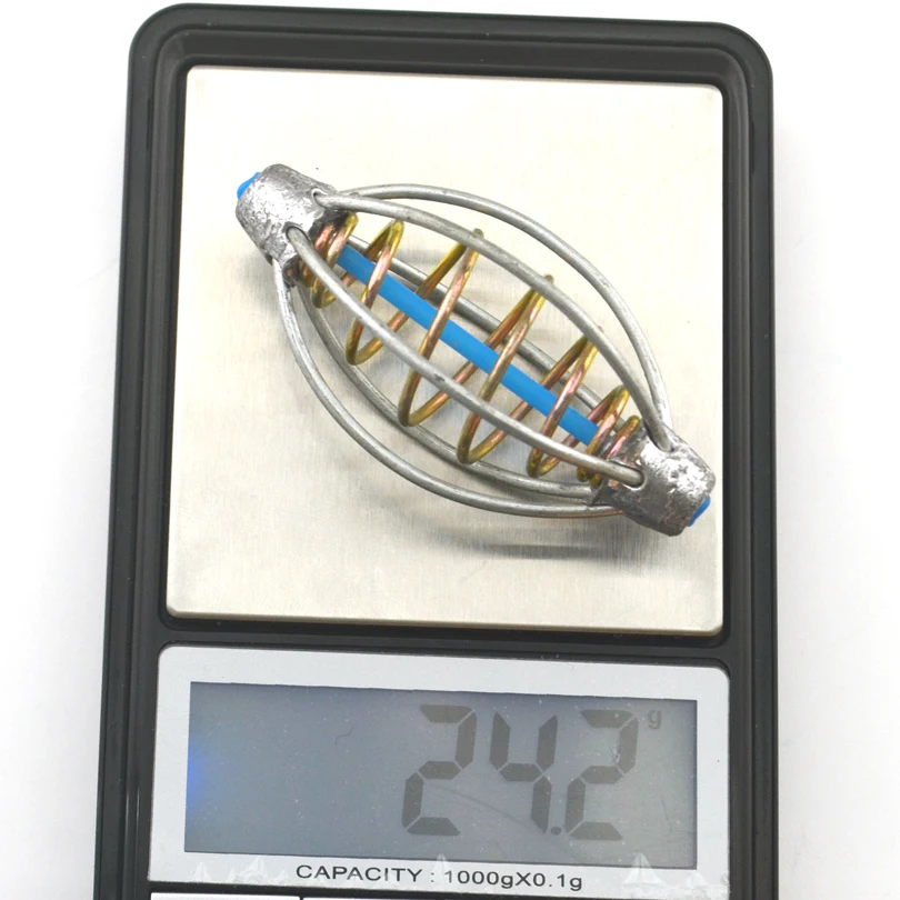 MNFT-Señuelos de pesca de primavera + plomo, jaula, soporte para cebo, paletas de señuelos de peces, accesorios de pesca para anzuelos de explosión, alimentadores de pesca, 2 uds. - imagen 3