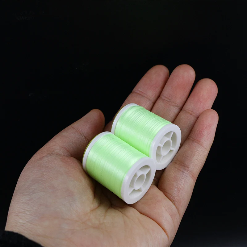 Royal Sissi-2 carretes de atado de moscas, hilo verde luminoso 300D, hilo para atar moscas, materiales brillantes para ribetes y mechones - imagen 5