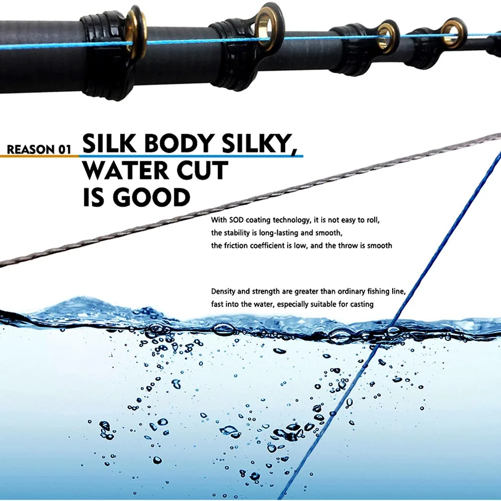 GHOTDA-sedal de pesca trenzado, 300M, 8X 4X, superfuerte, multifilamento japonés, 8 hebras, 4 hebras - imagen 4