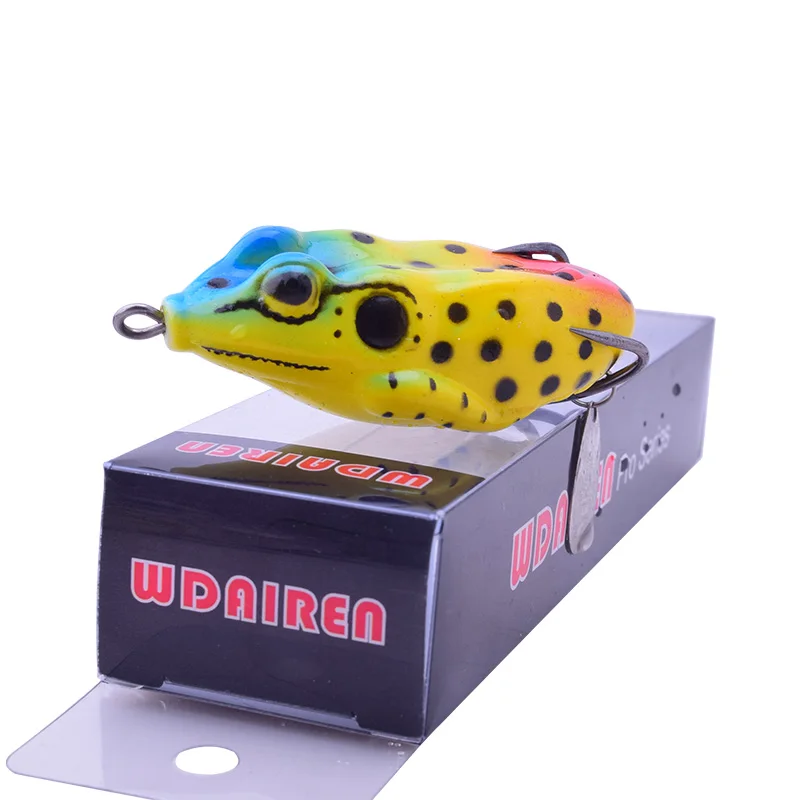 Señuelo suave de rana, 1 piezas, 6cm, 10,5g, cuchara giratoria, cebo de Pesca de silicona, señuelos falsos para cabeza de serpiente, Lucio, aparejos de Pesca - imagen 5