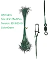 50Pcs Green 21cm32lb