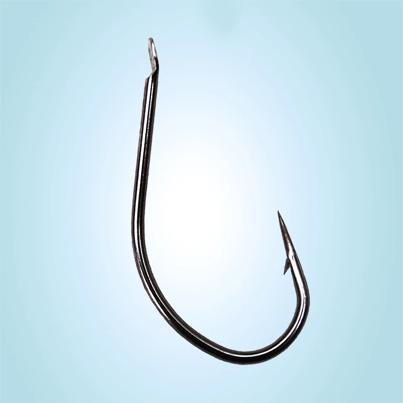 10 cajas/lote de anzuelos de Pesca de vástago largo, anzuelos duraderos de acero rico en carbono, cabeza plana, caja de aparejos de Pesca de carpa - imagen 4