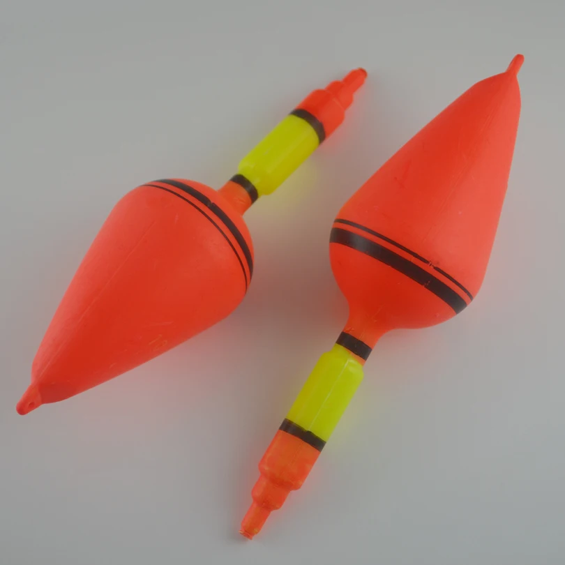 MNFT 4 unids/pack flotador de pesca de plástico naranja forma de gran barriga boya Vertical flotadores Bobbers bola aparejos de pesca - imagen 2