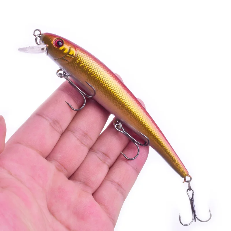 WDAIREN-señuelo de Pesca de 13cm y 19,5g, anzuelo flotante para pececillos, superficie de plástico duro Artificial, Crankbait, ojos 3D, aparejos de Pesca - imagen 4