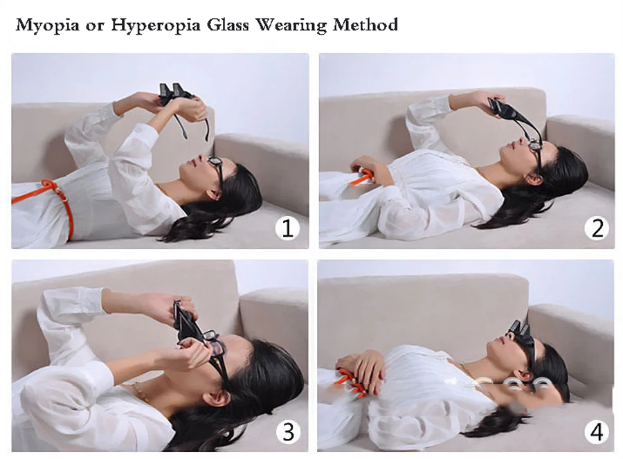 Periscopio de lectura Horizontal para TV, gafas de visión para sentarse, pesca en la cama, tumbarse, gafas de prisma horizontales perezosas, herramientas en ángulo - imagen 5