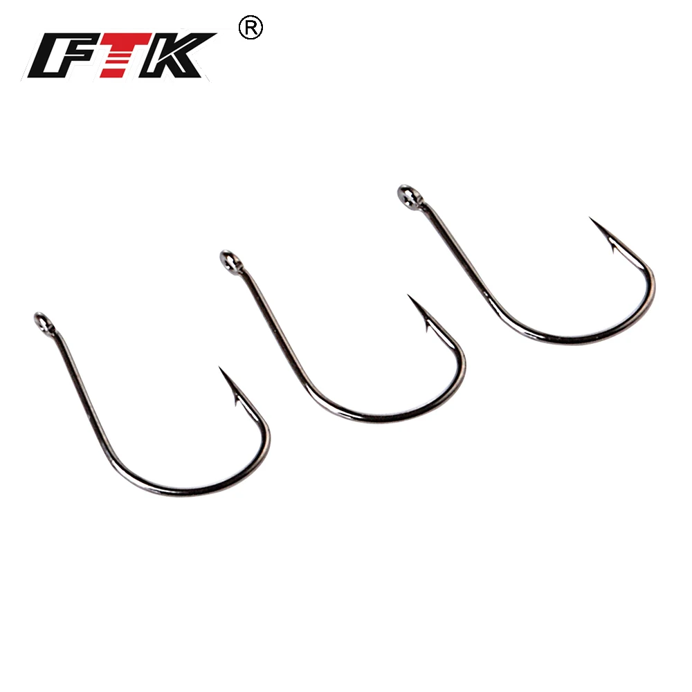 FTK 7-10PCS Anzuelos de pesca KEIRYU 1 # -14 #   Anzuelo único de pesca de carpa ISEAMA con púas de acero con alto contenido de carbono con ojos - imagen 4