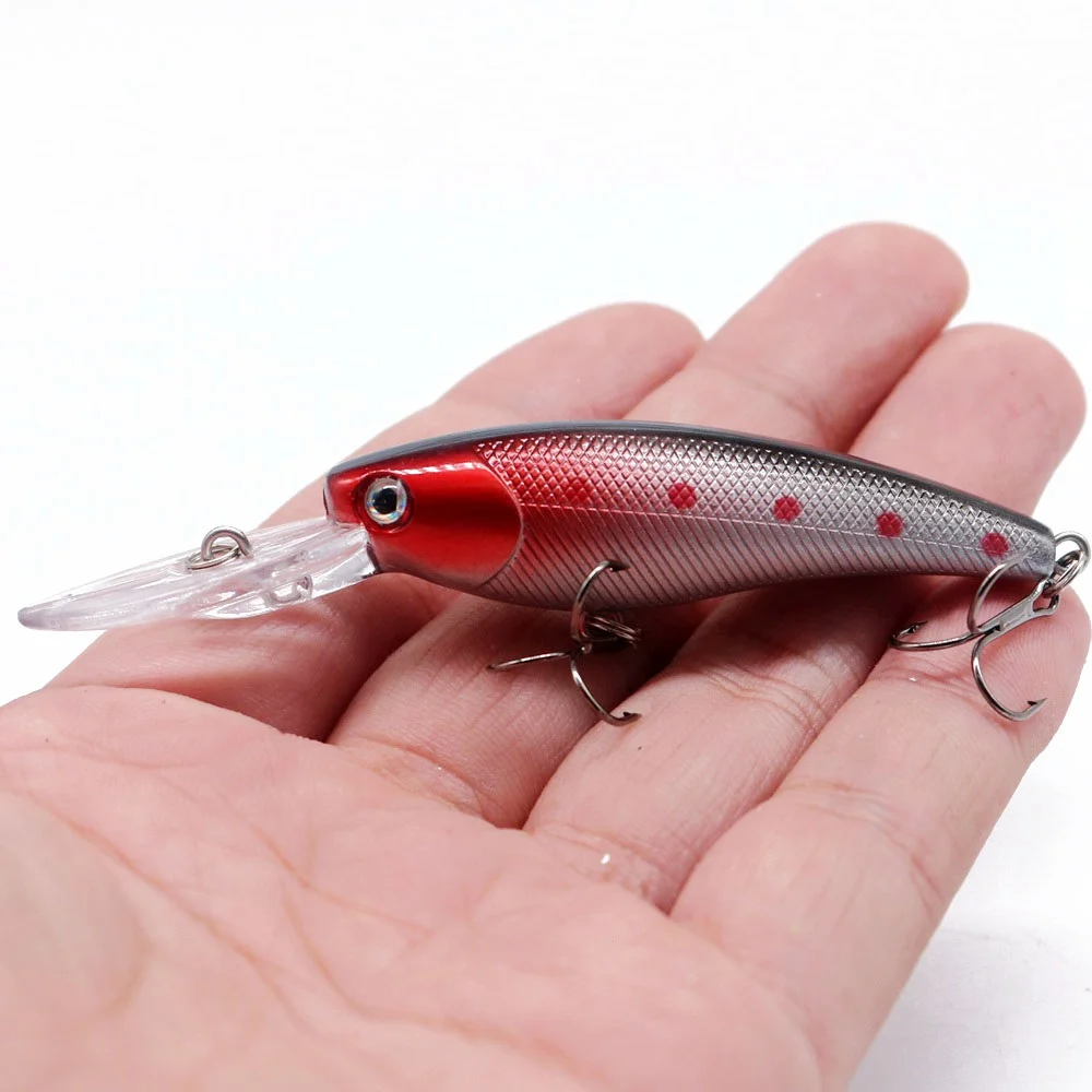 1 piezas 8,0g 9 cm Minnow Señuelos de Pesca Wobblers todo para la pesca Crankbaits Isca Artificial cebos duros bajo señuelos trolling Pike carpa - imagen 3