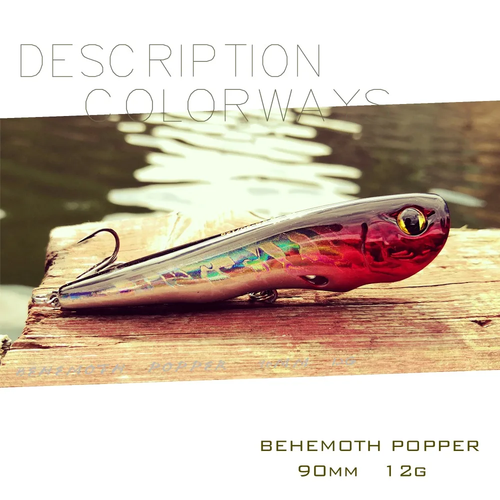 Castfanatic JS90 12g Topwater Popper señuelo superficie flotante cebo duro Wobblers Crankbait para Pesca de trucha accesorios Pesca - imagen 4