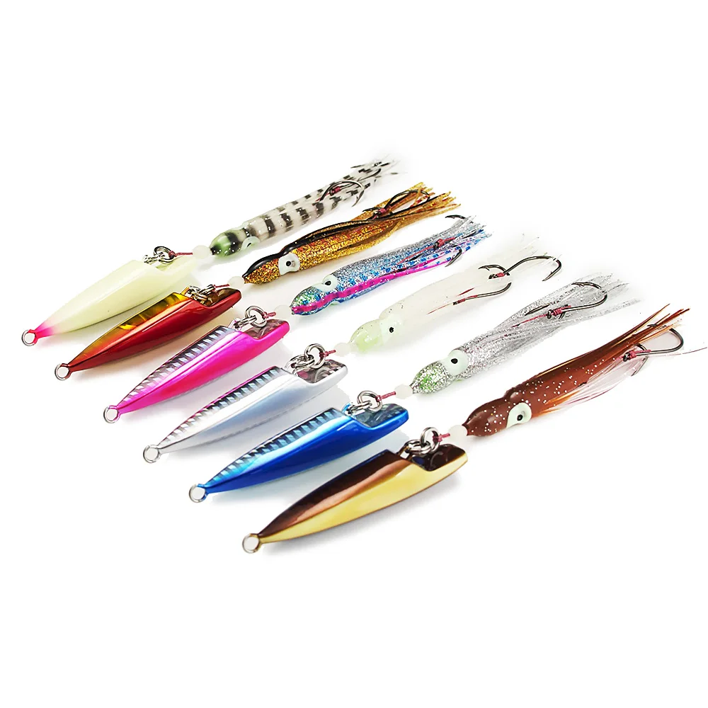 Countbass Inchiku Jigs 120g 4,3 oz con anzuelo de asistencia Octoups, Jigging de calamar, señuelo de pesca pargo de barco inferior de agua salada - imagen 5