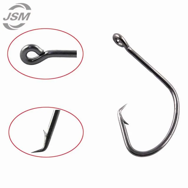 JSM-anzuelos de pesca de acero al carbono 150, juego de anzuelos de pesca con cebo circular deportivo, con bolsa OPP, 7381 Uds. - imagen 4