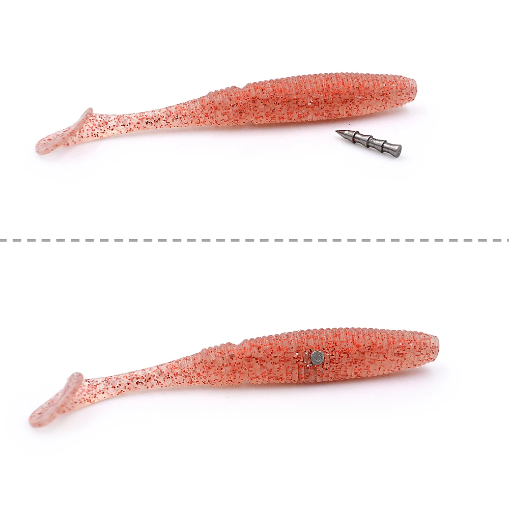 Thetime-señuelo de gusano suave, plomada de pesca de tungsteno, contrapeso, pequeño, delgado, gusano, pesas, inserto en, 1/48, 1/32, 1/16OZ - imagen 4