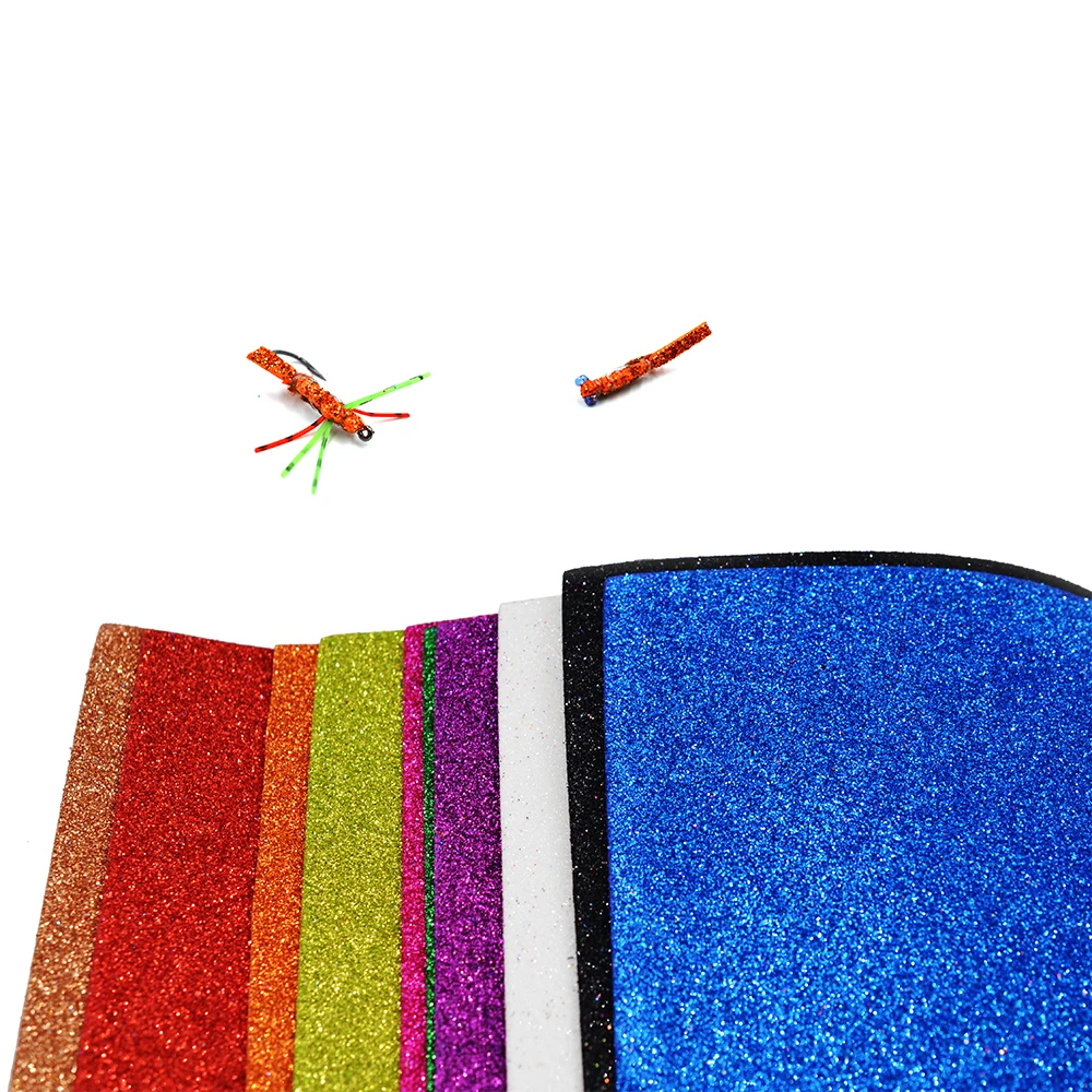 MNFT 4 Uds Color aleatorio brillo EVA Material para atar moscas 20*30cm 1,8mm DIY hojas de espuma para atar moscas papel - imagen 5