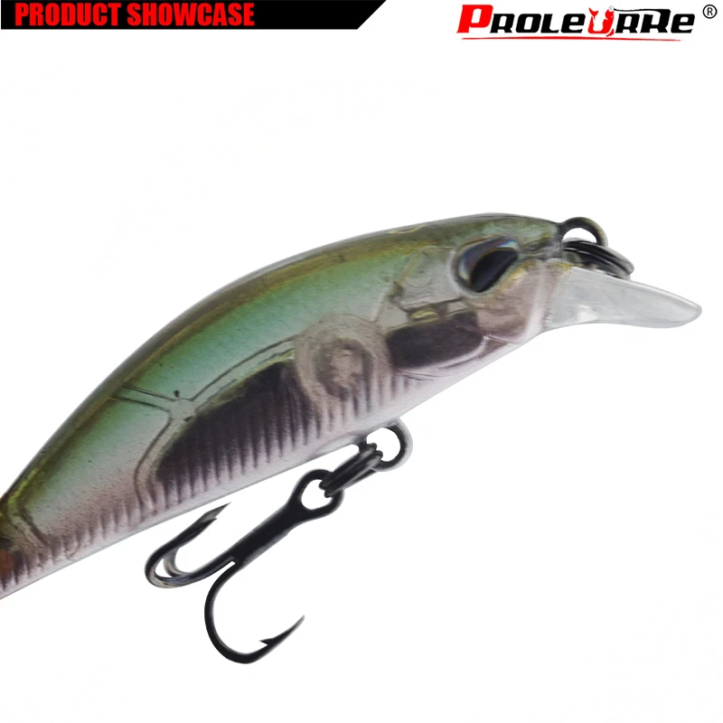 Señuelo de pesca de 52mm y 4,4g, cebo duro Wobbler para lubina y Lucio, aparejos de pesca de cebo Artificial, 1 unidad - imagen 3