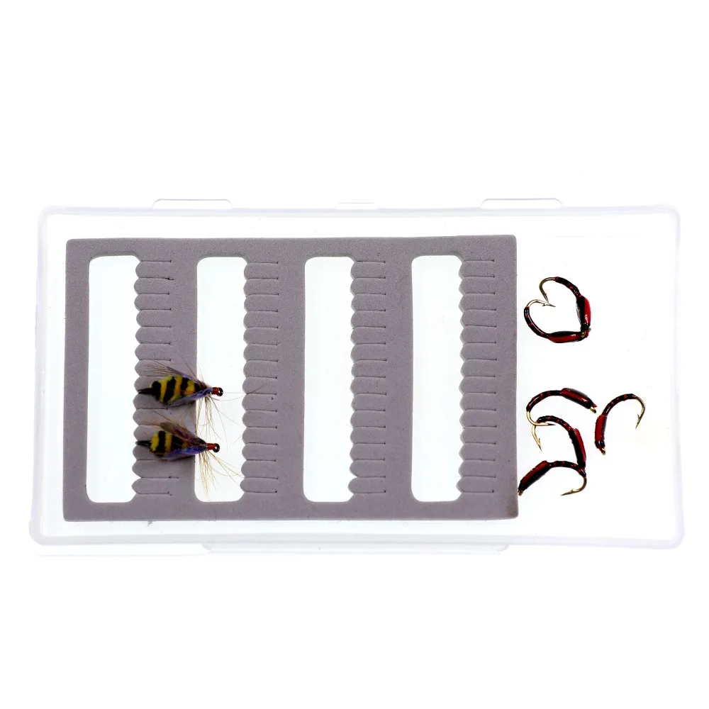 Wifreo 5 uds pesca mosca sosteniendo espuma con respaldo adhesivo para aparejos caja bolsa señuelo caja mosca DIY - imagen 4