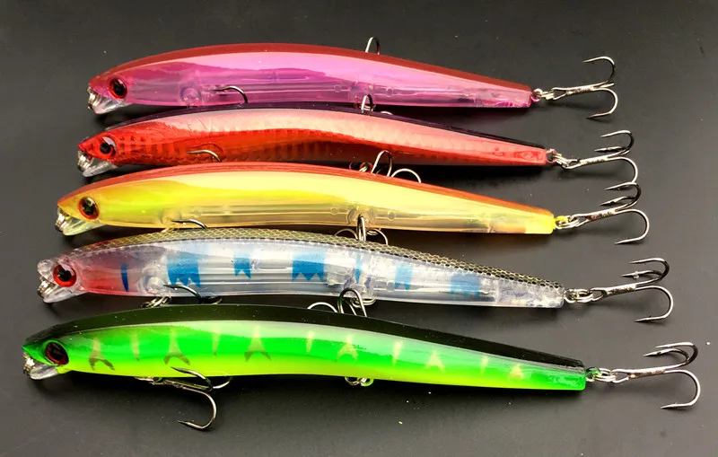 Señuelo de pesca Minnow 13g/13cm señuelos artificiales cebo duro 0,5-1m 5 colores señuelos 1 pieza venta - imagen 5