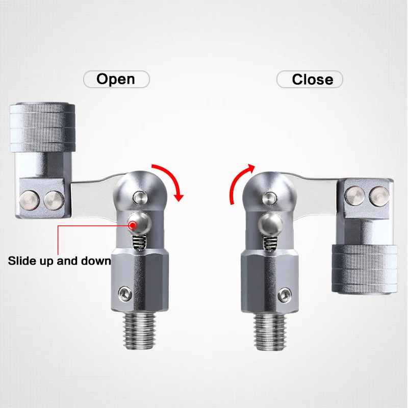 SANLIKE caña de pescar convertida en adaptador de red de inmersión, juntas de conector, Junta plegable de aluminio, tornillo estándar japonés de 11mm - imagen 4