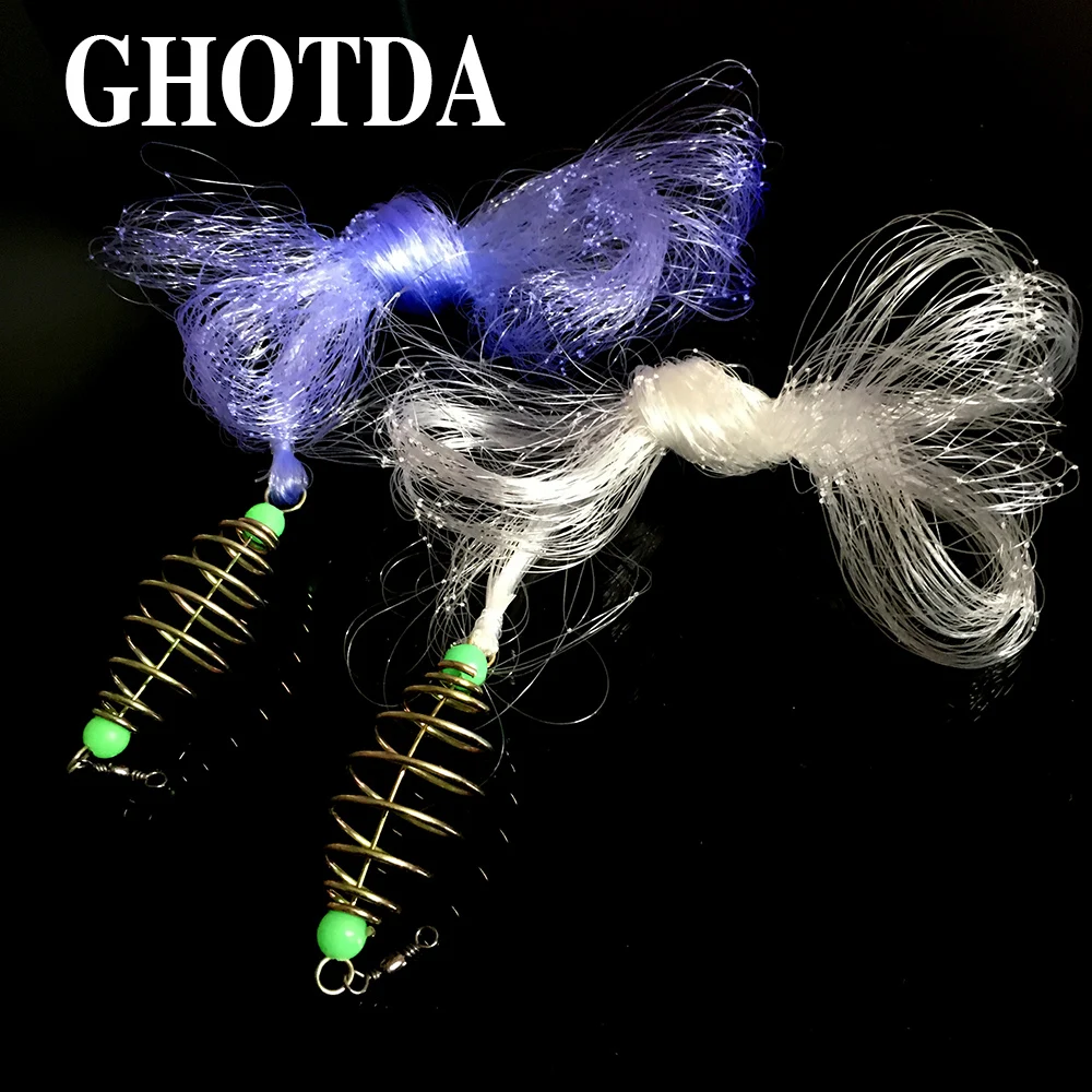 GHOTDA-red de pesca con resorte de cobre, malla pequeña, cuentas luminosas, aparejos de pesca - imagen 4