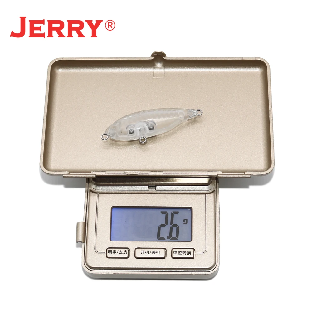 Jerry Hobbit-señuelo de 10 piezas en blanco, sin pintar, flotante, manivela, ultraligero, Micro Señuelos de Pesca - imagen 3