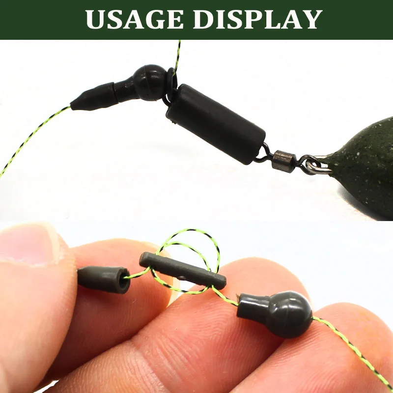 Ajustador de pesca de carpa, accesorio de pesca grueso con cuentas de goma de cambio rápido, helicóptero Chod Hair Rig, alimentadores de método, 20x - imagen 5
