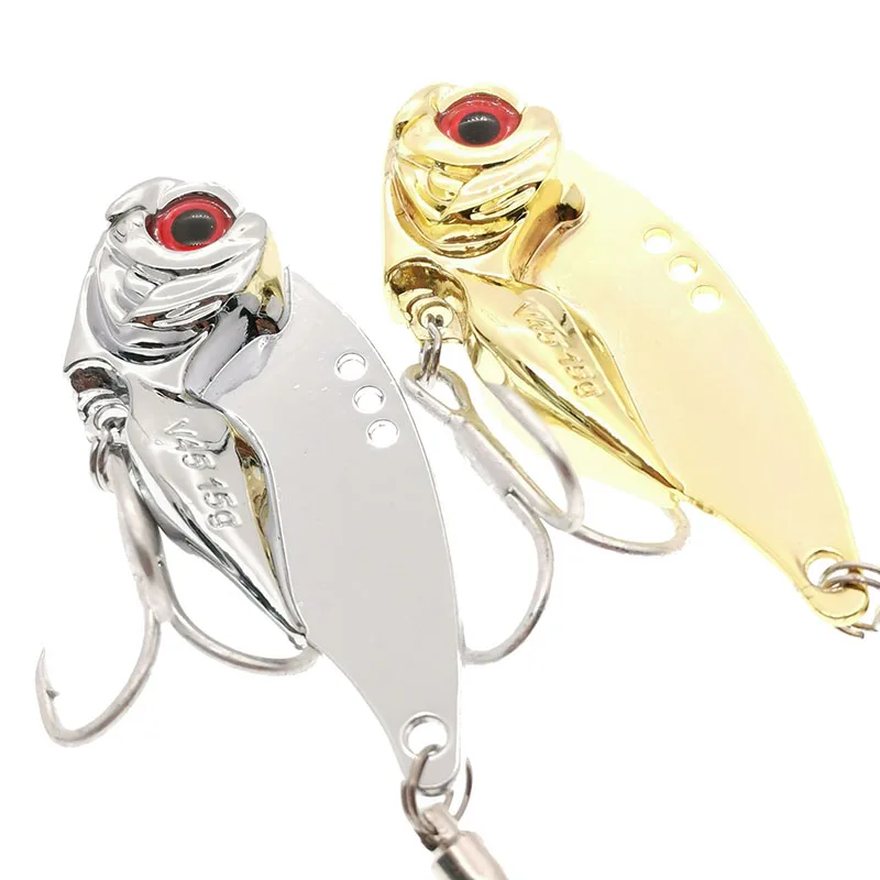 Estos señuelos de pesca metálicos brillantes están diseñados para atraer peces con sus colores vibrantes y detalles intrincados.