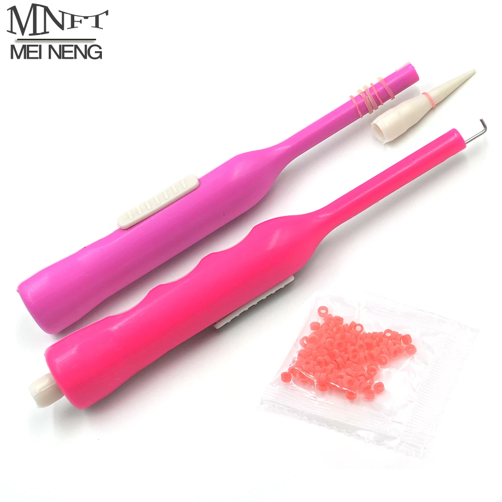 MNFT 2 juegos de gusanos de lobworm, herramienta de bandas de cebo, aparejos de Color aleatorio, herramientas de carga de cebo, ayuda