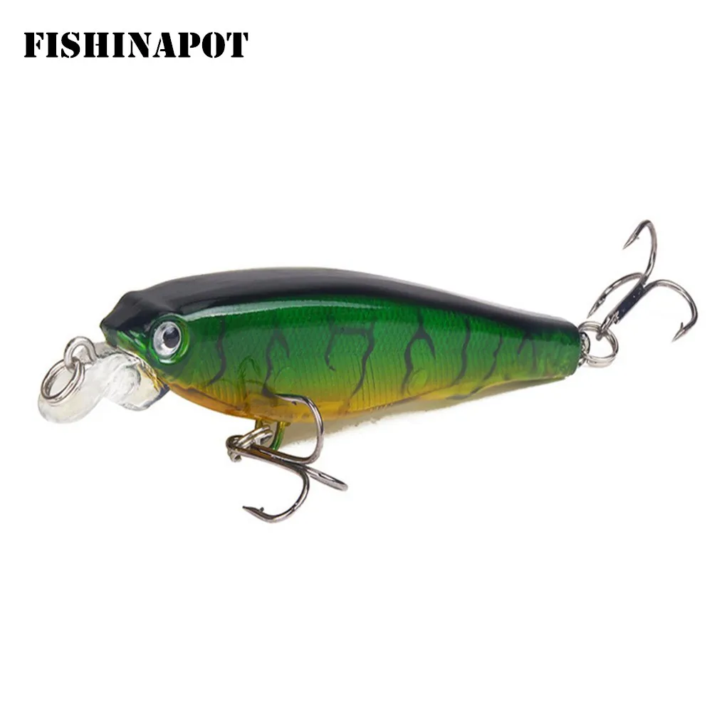 Señuelos de Pesca láser Minnow, 8cm, 7,5g, ojos 3D, Crankbait Wobblers, cebos duros de plástico artificial, aparejos de pesca, 1 ud.