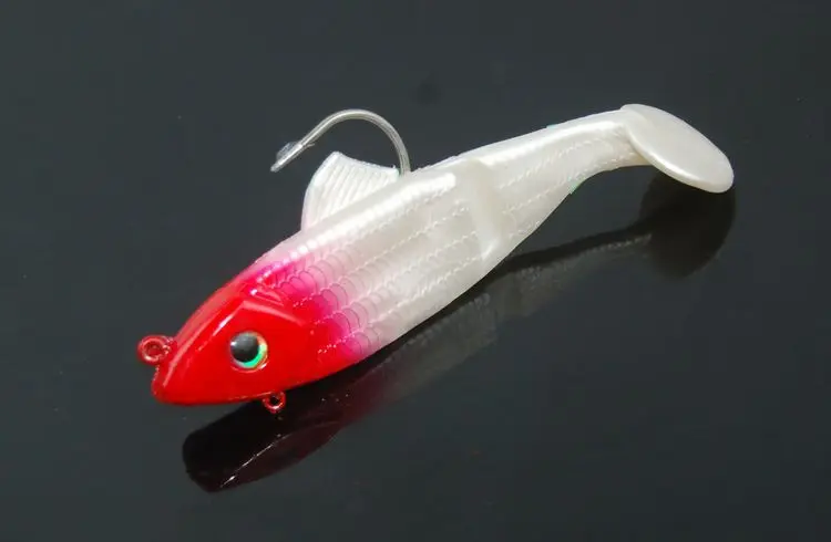 Cebo suave de pescado de plomo, 53,5g, 14cm, Señuelos de pesca artificiales, anzuelo francés VMC para juego grande de aguas profundas - imagen 3