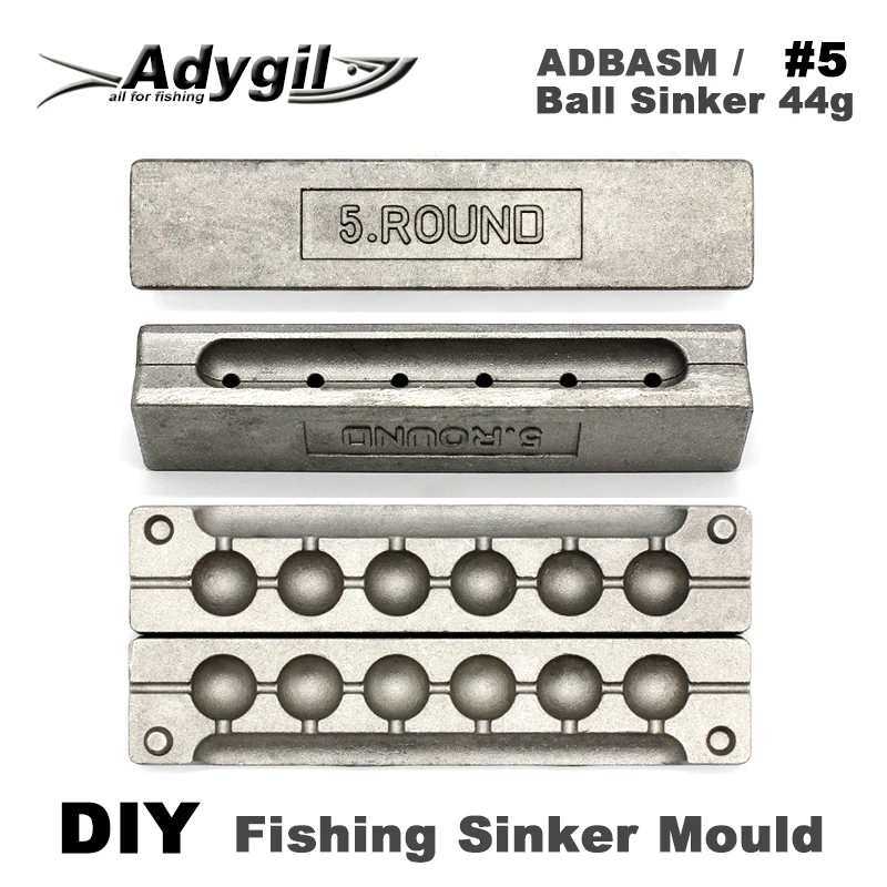 Molde de plomo Adygil ADBASM para bolas chumbada de pesca - imagen 5