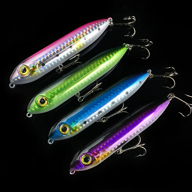 Señuelo de lápiz flotante para pesca, cebo duro de tiro largo, bolas de acero fundido, 9,5 cm/14g - imagen 2