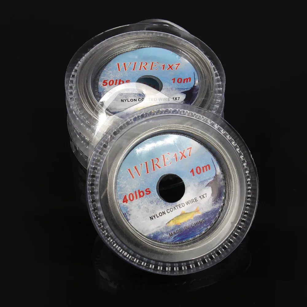 NGB-sedal de pesca de alambre de acero inoxidable antimordeduras, 10M, correa de 7 hebras para accesorios de pesca, 10LB, 20LB, 50LB, 60LB, 70LB, 120LB - imagen 3