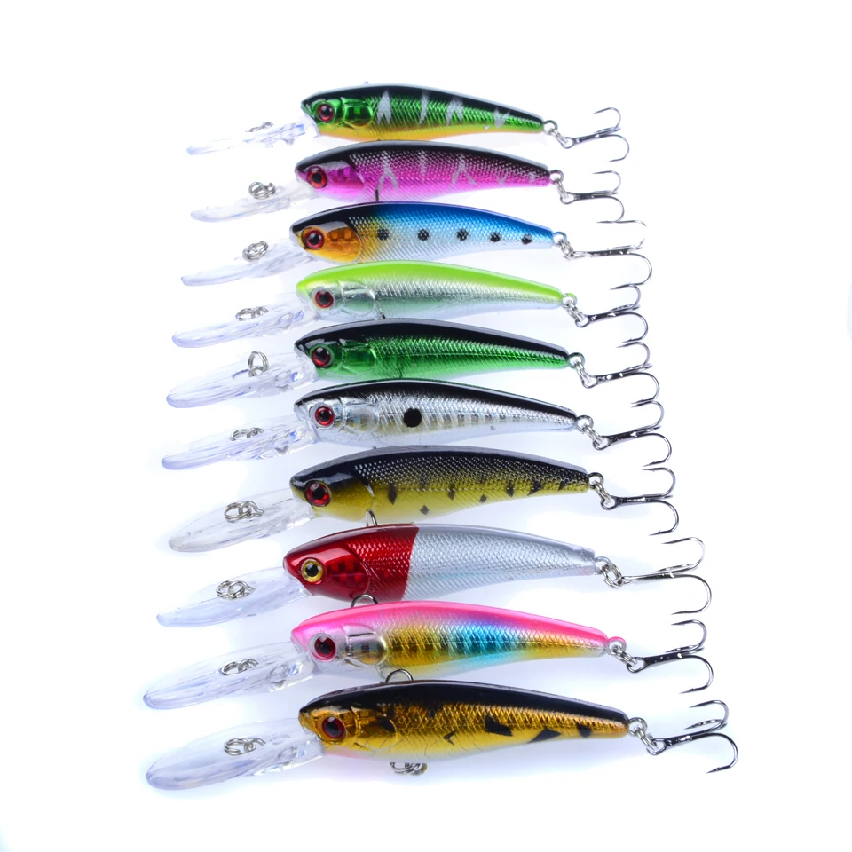 LEOSPORT 3 unids/lote 11 cm/10,5g 9cm/8,5g 7cm/7g Minnow Wobblers señuelo de pesca Crankbait duro - imagen 4