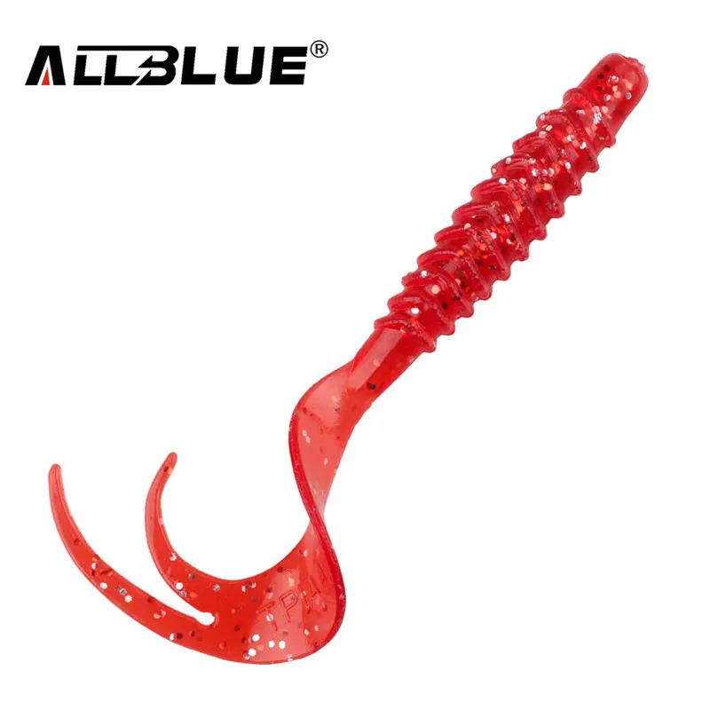 ALLBLUE Creek-Cebo blando de una sola cola, 3,2g/82mm, 8 unids/lote, Señuelos de Pesca de silicona, isca artificial - imagen 3