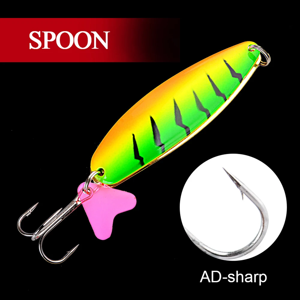 FTK-señuelo de pesca de doble cuchara, 1 unidad, 25g, 30g, 35g, con anzuelo triple, cebo giratorio, Jigging de Metal, cebo duro para pesca de carpa y Lucio - imagen 5