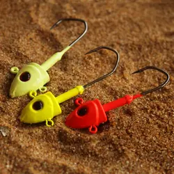 Señuelos blandos luminosos con cabeza de plomo para pesca