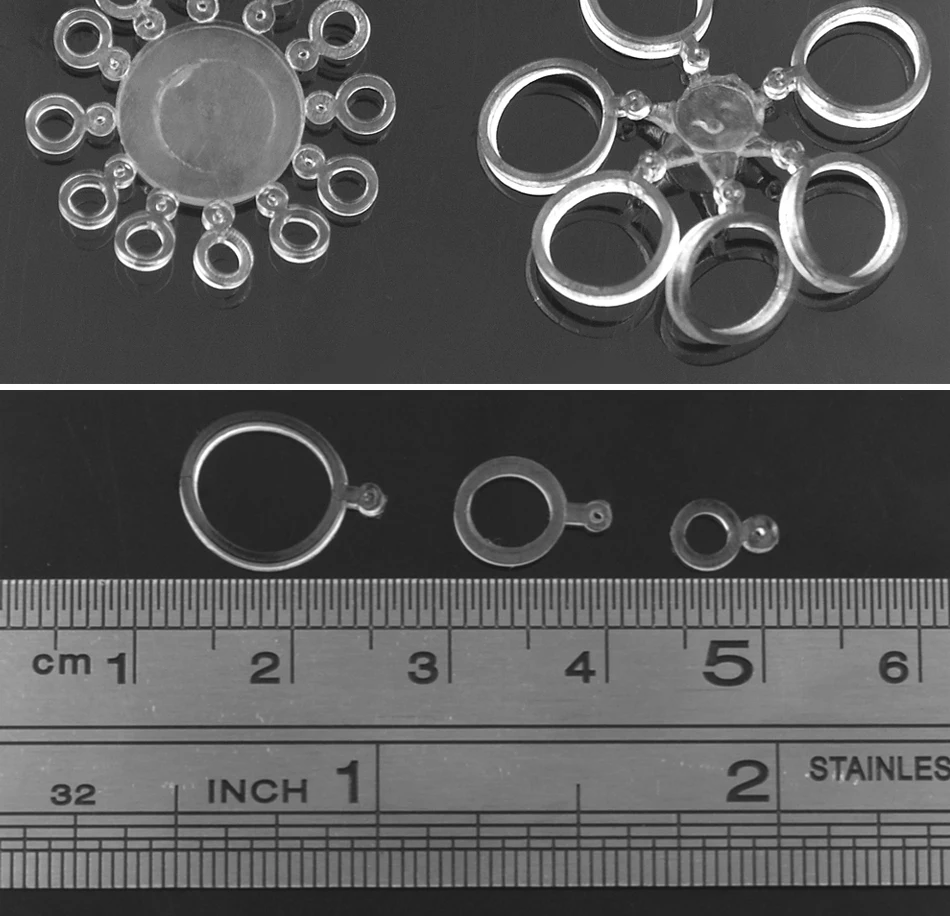 Anillos de plástico transparentes para aplicaciones versátiles