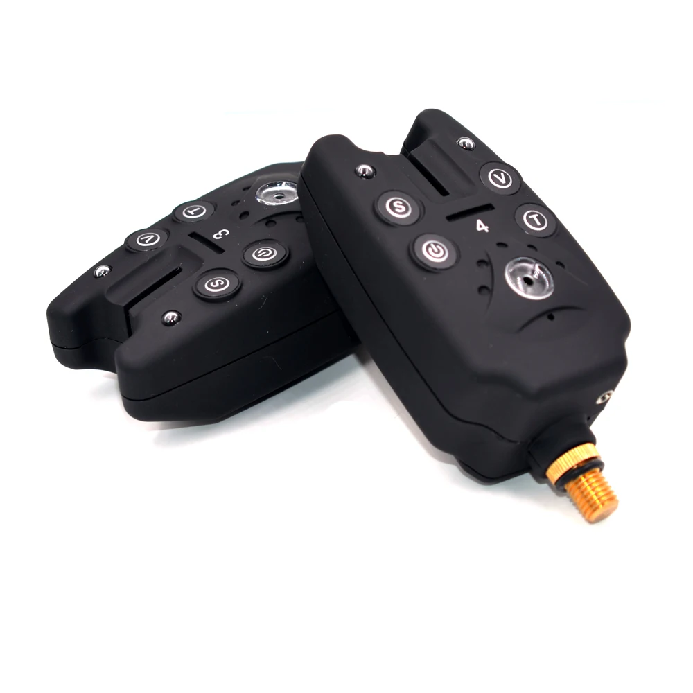 MNFT 1 Juego de alarma de mordedura de pesca alarma de pesca Digital 4 alarmas de mordedura impermeables inalámbricas + receptor electrónico accesorios de pesca - imagen 4