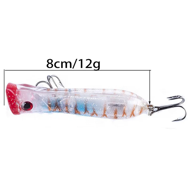 Señuelos de pesca duros Wobbler, anzuelos flotantes, crankbait, cebo artificial, carpa, Lucio, 1 piezas, 8cm, 12g - imagen 3
