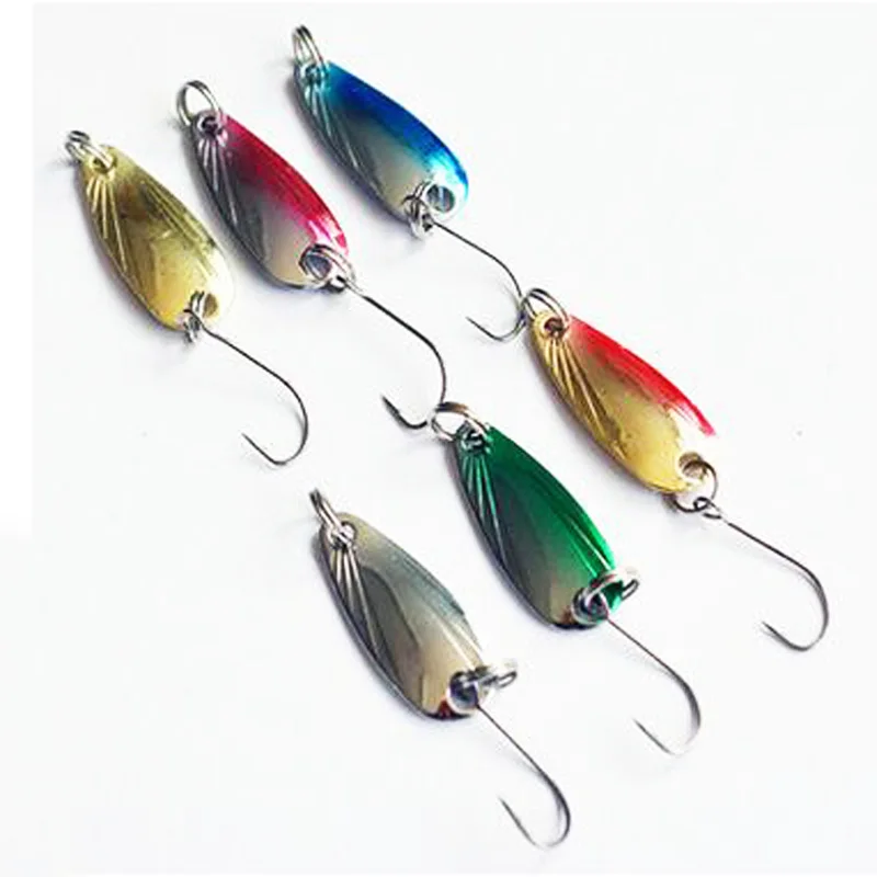 TOMA-cuchara de metal para pesca, cebo giratorio de 10 piezas, 2,5g, trucha señuelo para, mini cebo wobbler, cuchara artificial - imagen 4