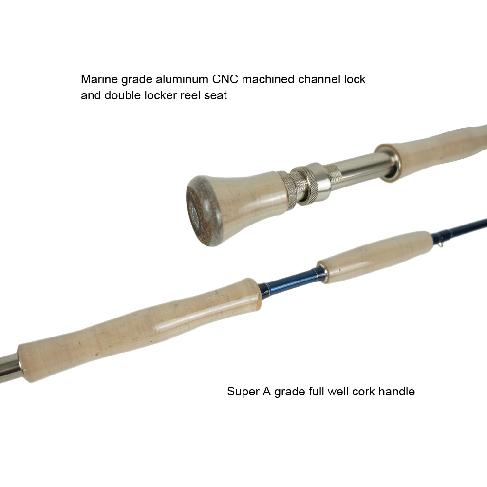 Aventik-cañas de pescar IM10 para agua salada, accesorio de pesca con mosca, de acción rápida, ligera, componentes de Pac Bay, Steelhead, Salmon, 9 pies, LW7-14 - imagen 3