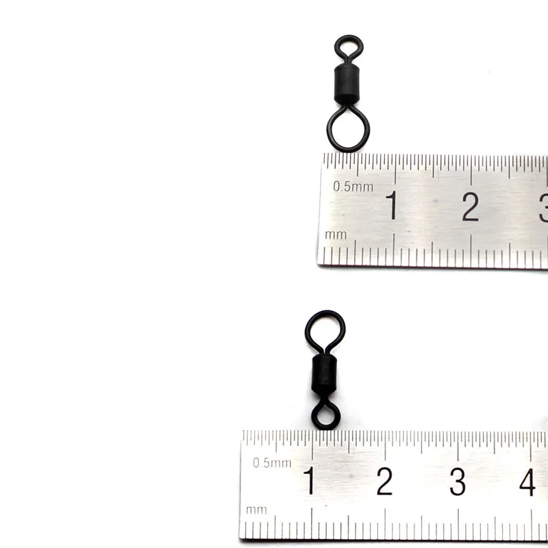 30 Uds. Giratorios de ojo grande tamaño del Reino Unido 8 fabricación de plomo giratorios Heli-chod negro mate antideslumbrante giratorios aparejos de pesca de carpa - imagen 3