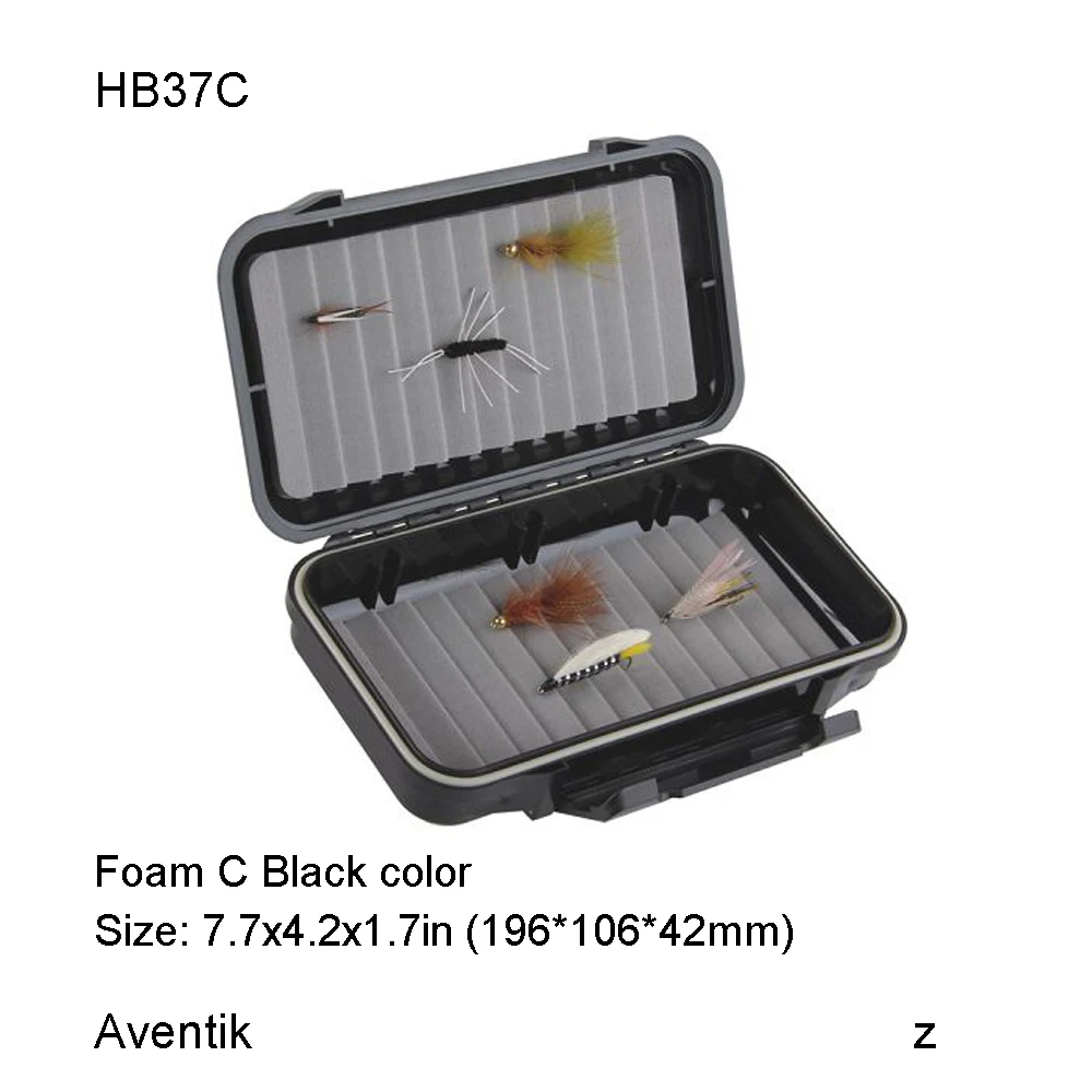 Aventik-caja de almacenamiento impermeable para moscas, anzuelo de cebo, herramientas de pesca, caja de moscas de plástico, tres juegos - imagen 2