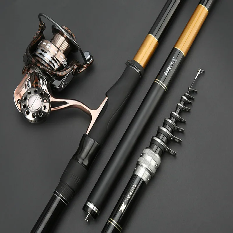 Poste de posición de caña de pescar, herramienta de mano Olta telescópica, 28 tonos, carrete de pesca de sección larga y Palo de pesca - imagen 3