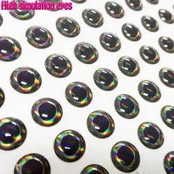 Ojos de Pez de alta simulación 4D, Ojos de señuelo de pesca 3D realistas, más colores, 500 unidades/lote, alta calidad