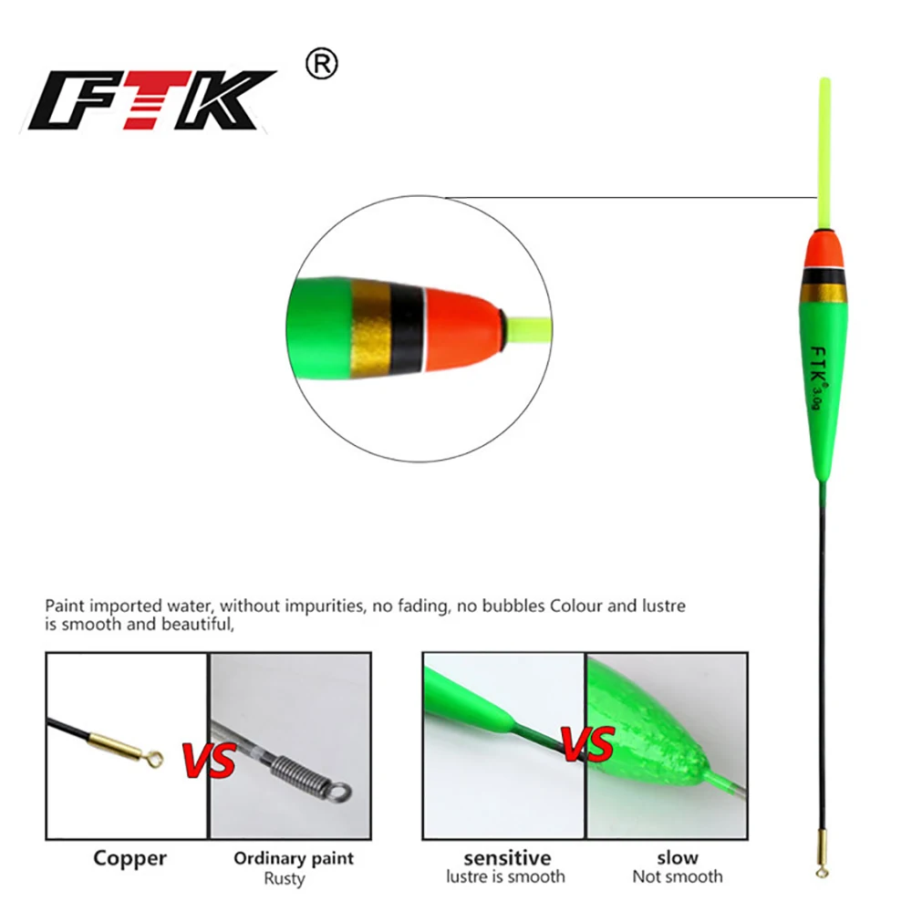 5 uds 2g 3g 4g flotador de abeto Barguzinsky longitud 17,5 cm-22, 5 cm flotador de pesca boya Vertical flotador aparejos de pesca para pesca de carpa - imagen 3