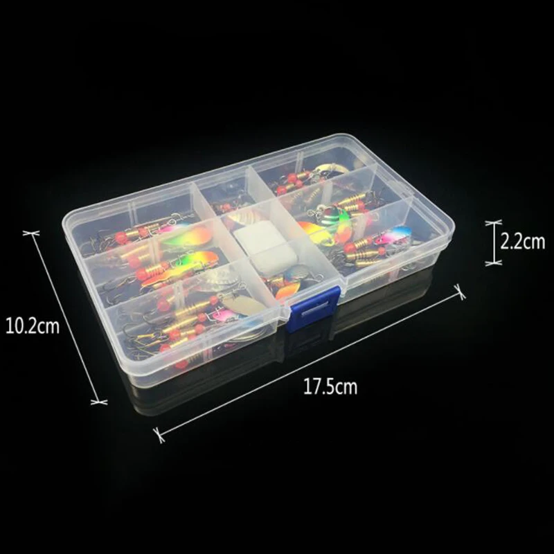 OUTKIT-señuelos de pesca con cuchara para trucha Artificial, caja de cebos giratorios, aparejos de lubina, surtido de señuelos de pesca de carpa, 10/30 Uds. - imagen 3