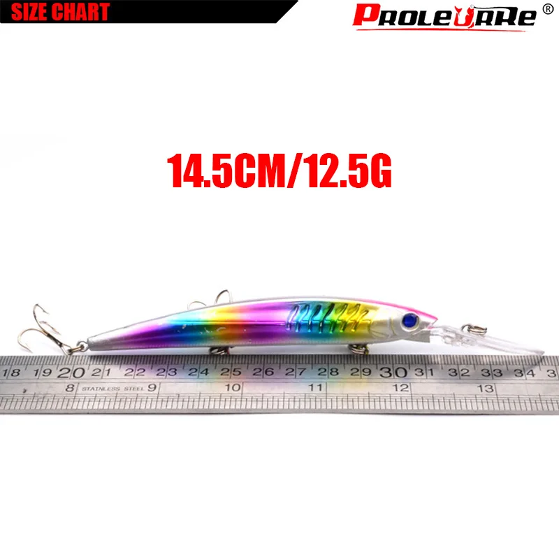 Proleurre-señuelo de Pesca de pececillos, cebo duro artificial, Crankbait, carpas, Wobblers, 14,5 cm, 12,5g - imagen 2