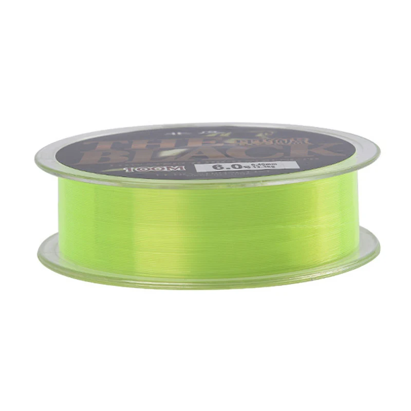 POETRYYI 100M nylon fluorescent green fishing line Super strong Japanese raw silk fishing line pesca 30 - imagen 3